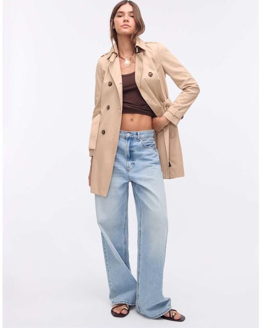 Stradivarius Blue – kurzer trenchcoat