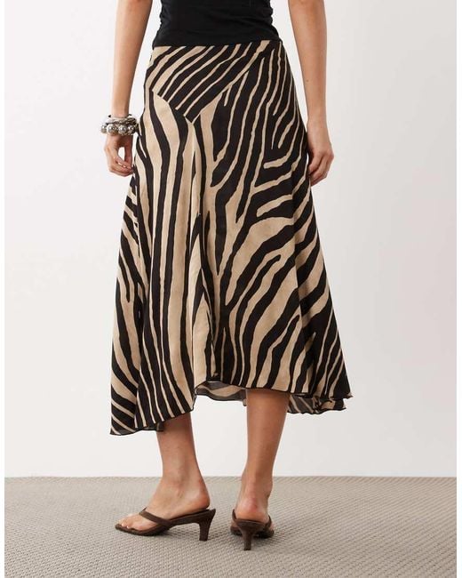 Mango White Midi Skirt
