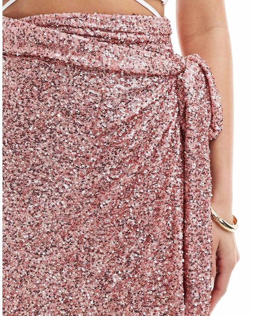 Never Fully Dressed Red Jaspre Sequin Mini Skirt