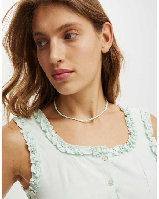 Cotton On Blue Emily Ruffle Top