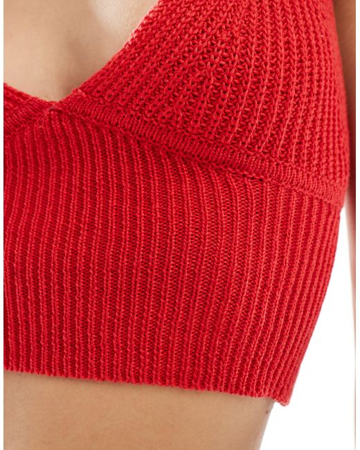 Cotton On Red Crochet Halter