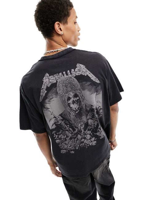 Metallica - t-shirt Pull&Bear pour homme en coloris Black