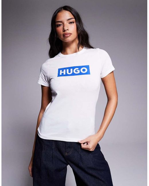 HUGO Blue Classic Box Logo Slim Fit T-shirt