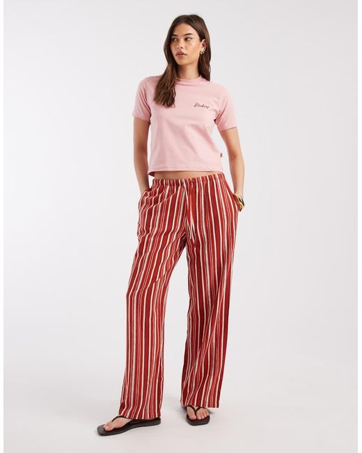 Dickies Pink North Madison Logo Baby Tee