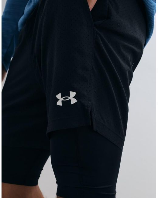 Under Armour Blue Vanish Woven 2.0 2in1 Shorts for men