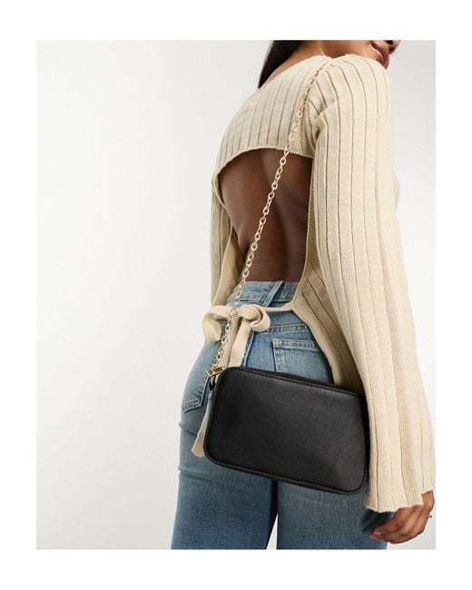 ASOS Chain Crossbody Camera Bag in Natural Lyst