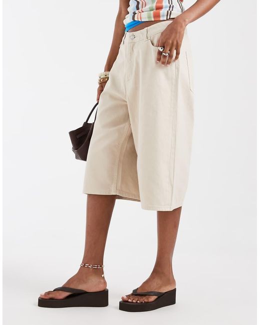 JJXX Blue Kyoto Wide Leg Denim Jorts