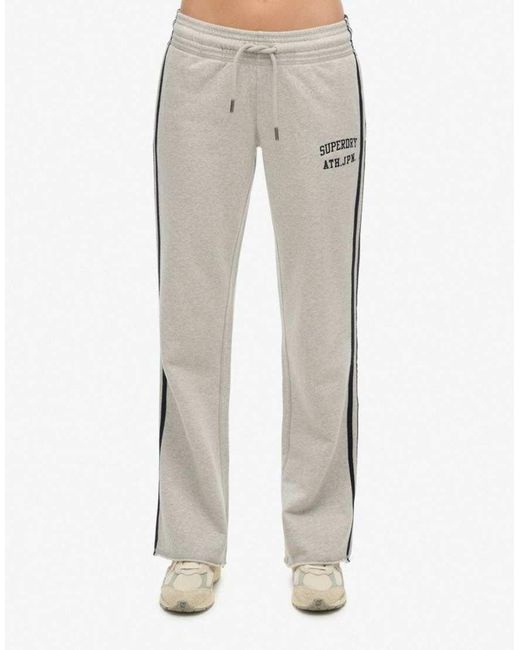 Superdry Blue Athletic Essentials Stripe Flare Joggers