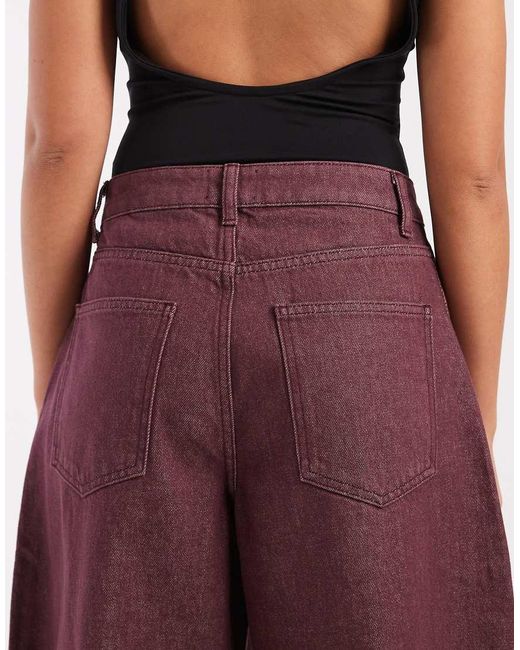 Vaqueros Capri Morado De Pernera Barrel De -Rojo ASOS de color Red