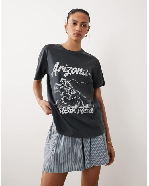 ASOS Gray Short Sleeve T-shirt With Arizona Graphic