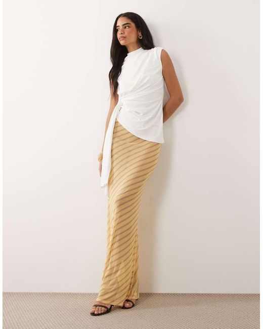 ASOS White Grown On Neck Sleeveless Top With Tie Detail