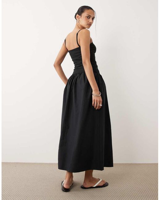 Cotton On Black Romee Shirred Side Maxi Dress