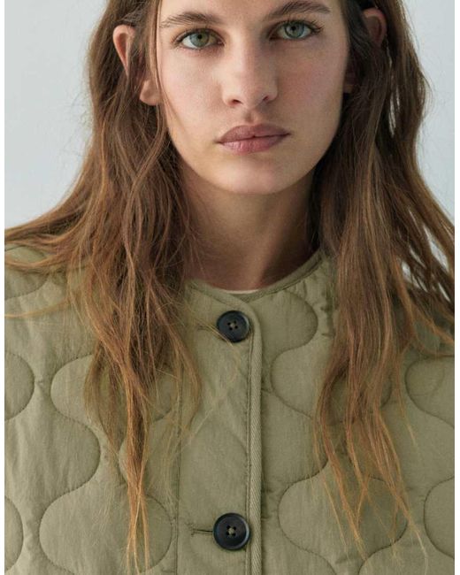 Pull&Bear Green Lightweight Padded Jacket