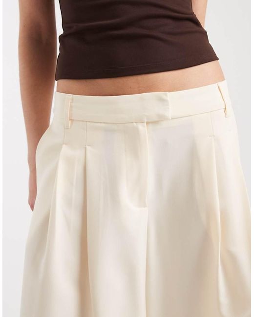 ASOS Natural Tailored Wide Bermuda Culottes