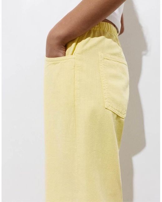 Pull&Bear Natural Straight-leg Drawstring Trousers