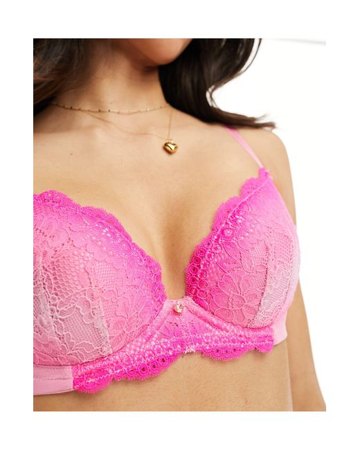 Sexy lace - soutien-gorge pigeonnant rembourré effet dégradé Ann Summers en coloris Pink