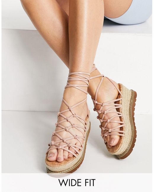 wide fit flatform sandals