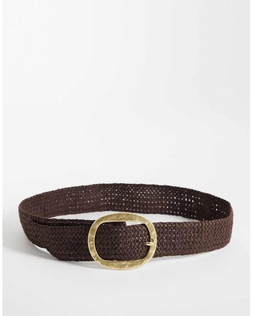 Mango Riem Van Raffia in het Brown
