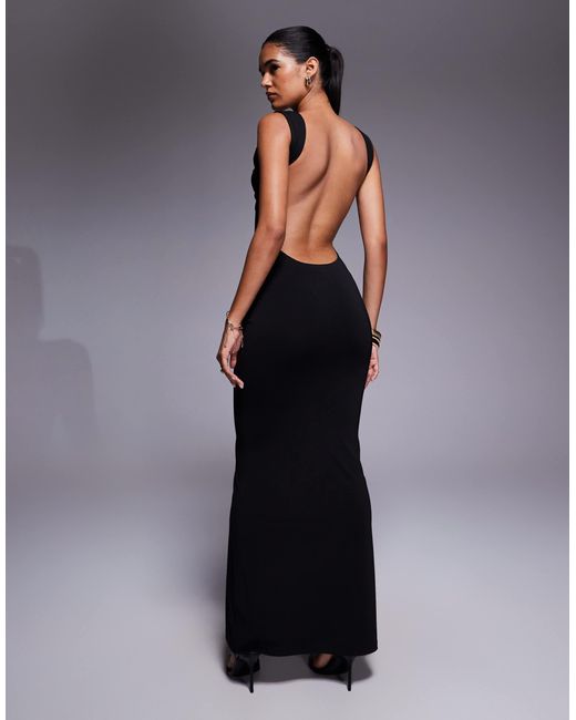 Tiger Mist Morana Cowl Neck Open Scoop Back Maxi Dress in Black | Lyst  Canada