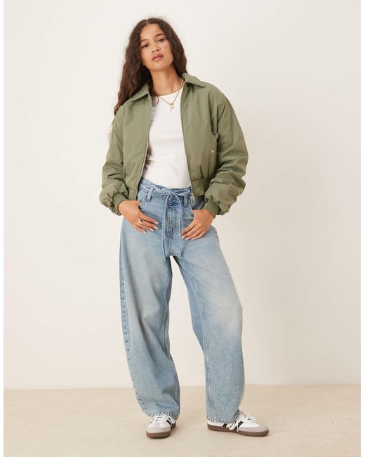 Cotton On Natural Toby Bomber Jacket