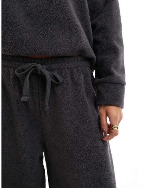Miss Selfridge Fleece Joggingbroek in het Black
