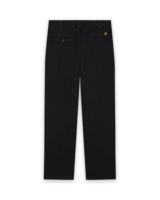 Lyle & Scott Black Trousers Straight Leg Work Pants for men