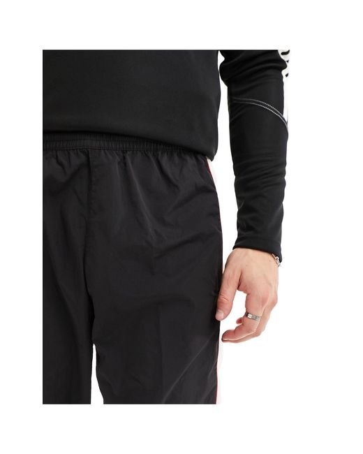 Joggers con logo lineare , bianco e rosso di Adidas Originals in Black da Uomo