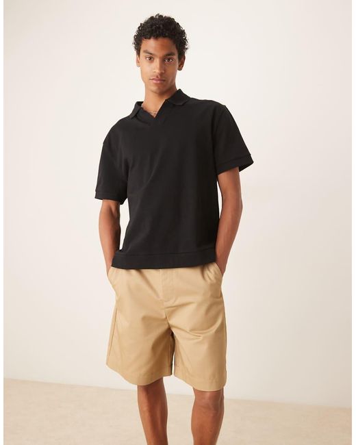 Pantaloncini Di Media Lunghezza Color Cuoio di ASOS in Black da Uomo