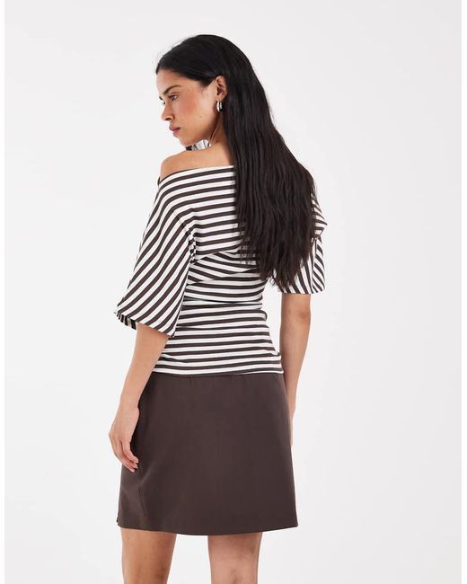 Object White Tailored Mini Skirt With Notch Front