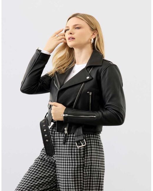 Bolongaro Trevor Black Real Leather Sarah Biker