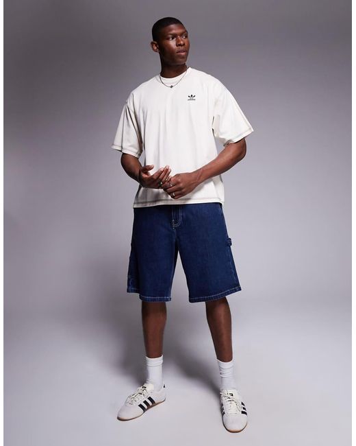 Adidas Originals White Trefoil Essentials T-shirt for men