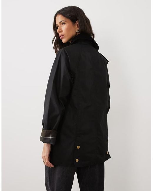 Barbour Black Beadnell Long Wax Jacket