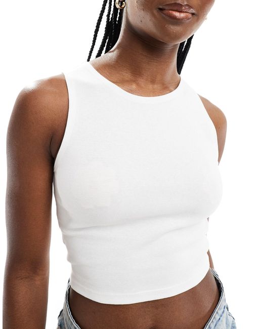 Pull&Bear Black 3 Pack Ribbed Racer Neck Cropped Top