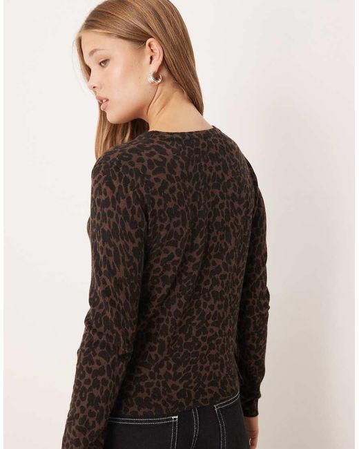 Mango Brown Fine Knitted Top