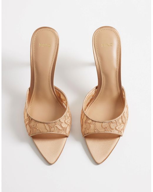 Mango Natural – mules aus spitze