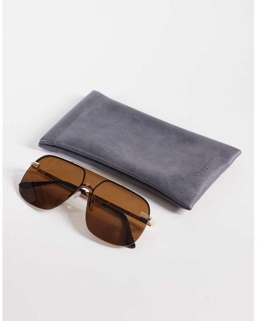 Aire Metallic Venatici Rimless Shield Sunglasses