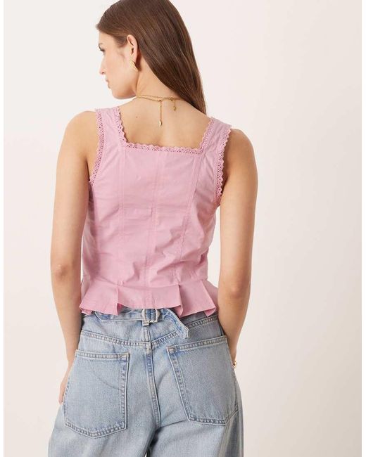 Free People Red Bridgette Corset Top