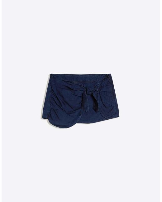 Bershka Blue Mini Denim Skort