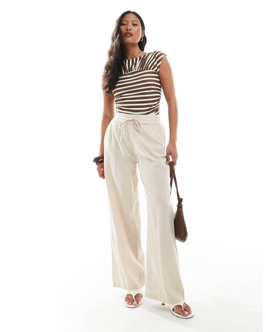 Only Petite Natural – weit geschnittene hose