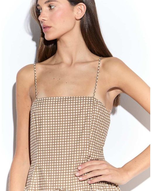 NARRATED Natural Dropped Waist Cami Midi Dress
