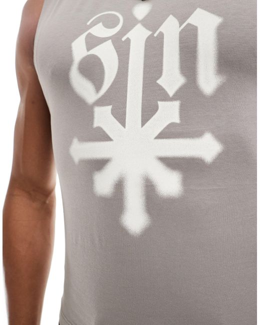 ASOS White Muscle Fit Tank Vest for men