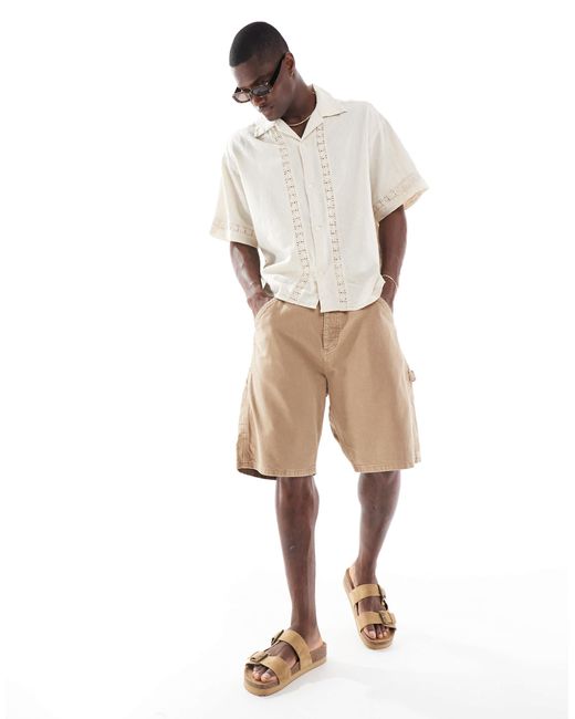 Jack & Jones – weit geschnittene carpenter-shorts in White für Herren