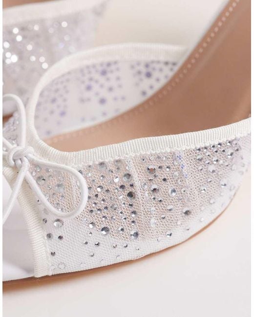 SEQWL White Eden Embellished Heeled Sandal