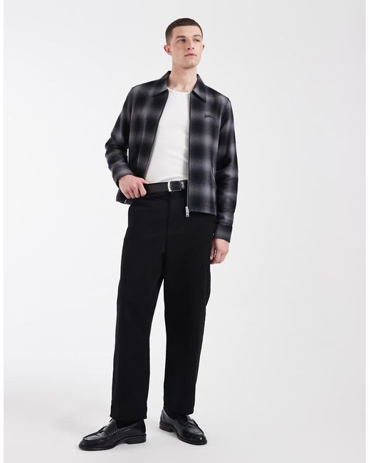 AllSaints Blue Kapi Long Sleeve Zip Through Shirt for men