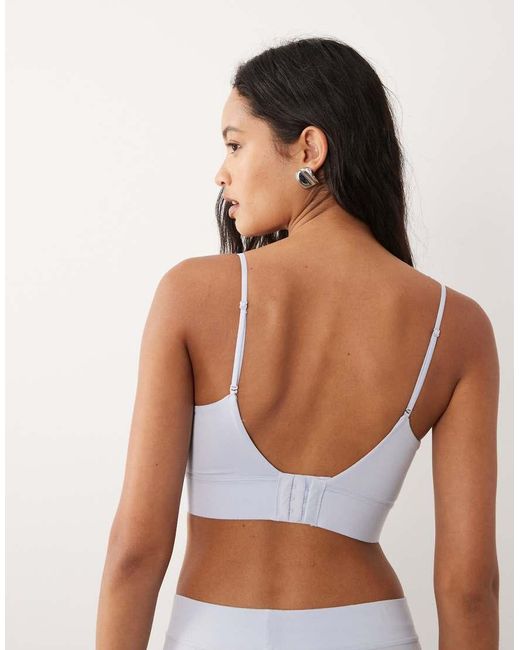 Calvin Klein Blue Modern Logo Patch Bralette