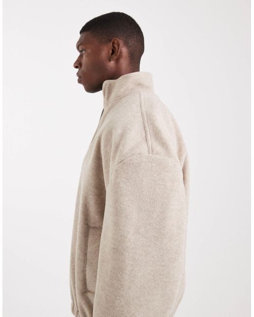ASOS Natural Wool Look Track Jacket for men