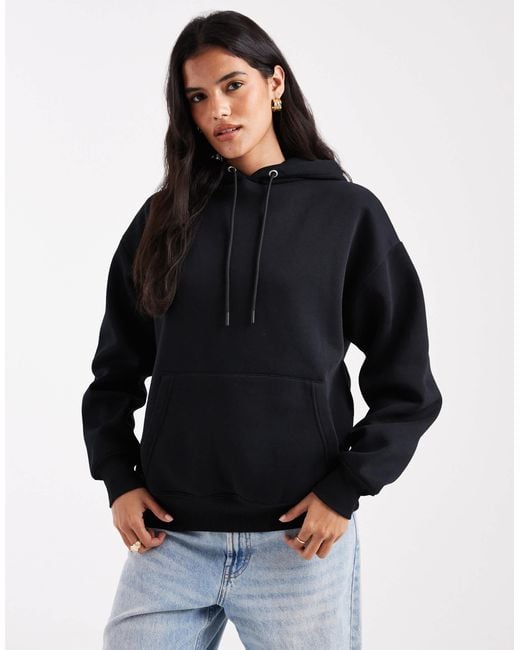 Cotton On Black Essential Relaxed Hoodie