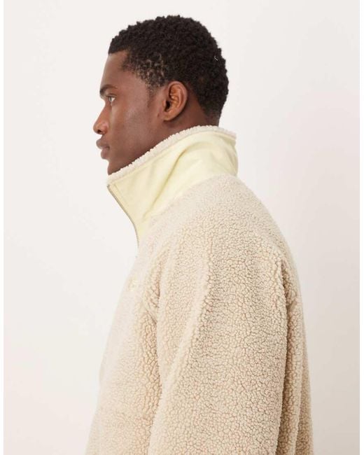 Calvin Klein Natural Sherpa Quarter Zip Fleece for men