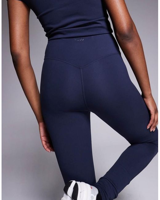 4505 Blue Tall Icon Soft Touch Wrap Waist Yoga Legging