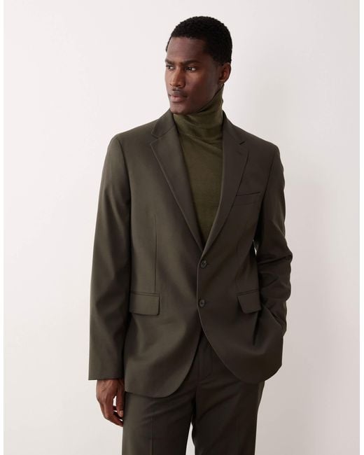 Mango – eleganter blazer in Brown für Herren